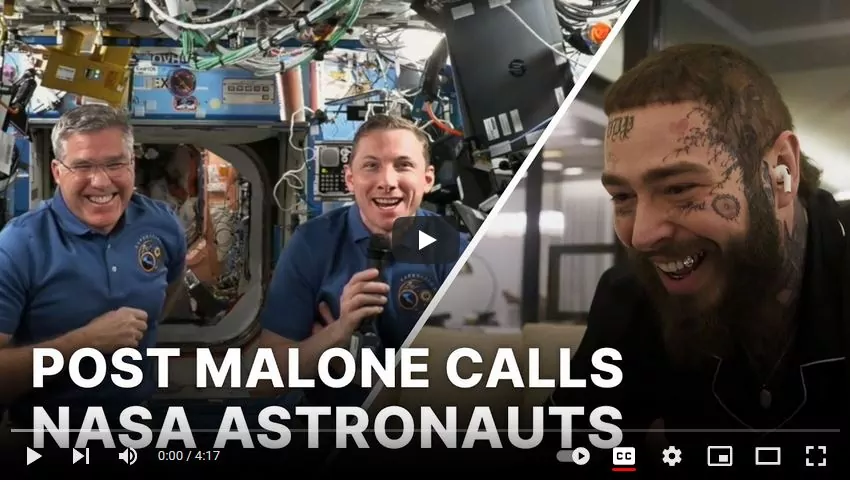 Post Malone Calls NASA Astronauts in Space for Earth Day