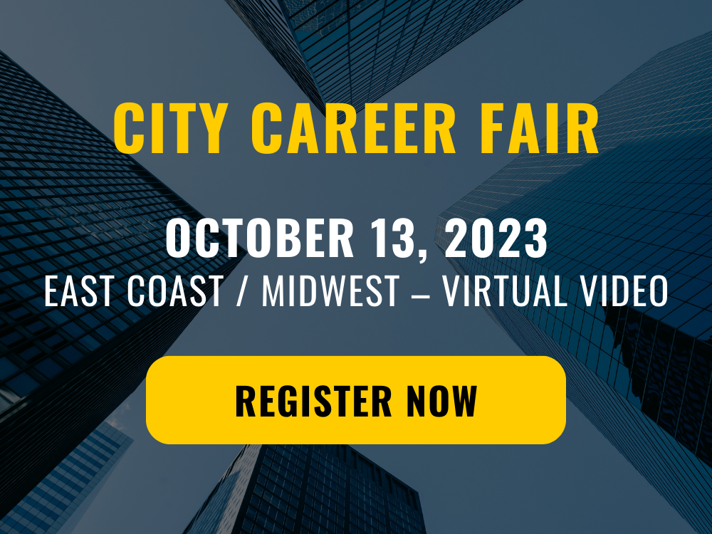 City Career Fair East Coast Midwest Virtual Video 10-13-23