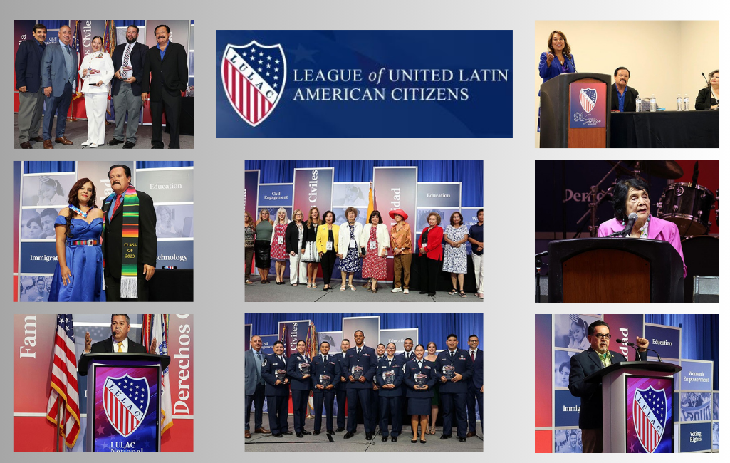 LULAC training event photos in a collage