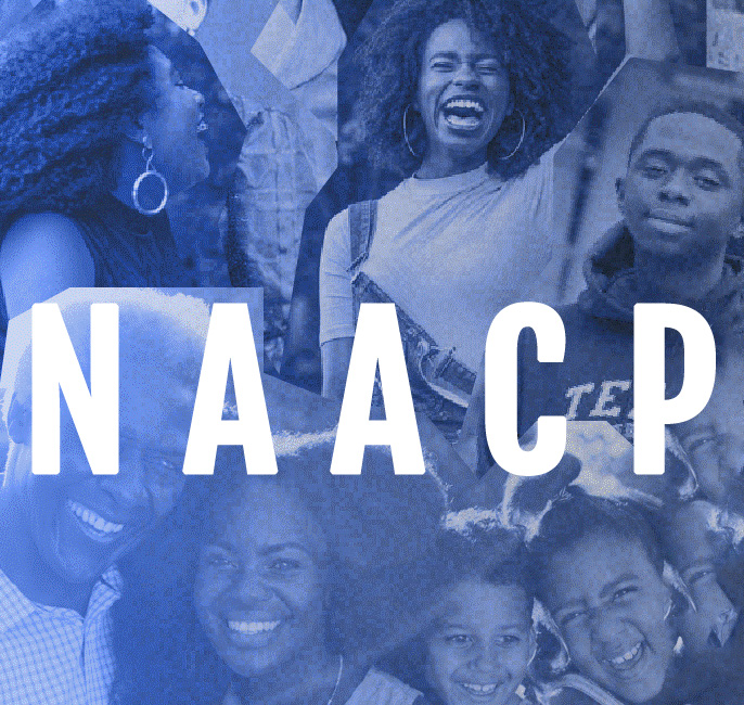 NAACP 2024 written across collage of people smiling
